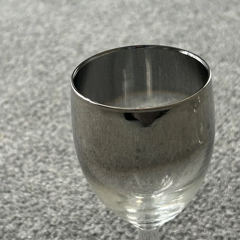 Set of 4 Smoke Ombré Wine Glasses Gray Gradient Vintage Stemware MCM Mid Century